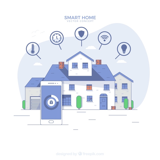 Smart home mit smartphone-steuerung