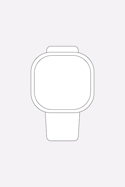 Kostenloser Vektor smartwatch-umriss, gesundheits-tracker-gerät-vektor-illustration