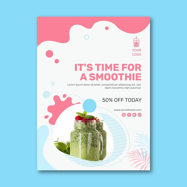 Smoothies Bar Flyer vertikal