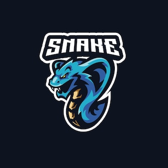 Snake cobra serpent maskottchen gaming esport logo-design