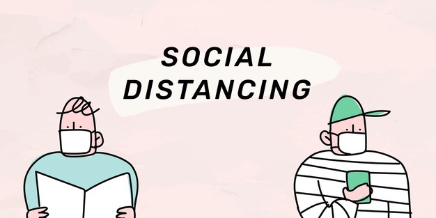 Social Distancing Coronavirus-Pandemie soziale Vorlage