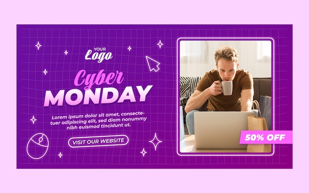 Social-Media-Beitragsvorlage für Cyber-Monday-Verkäufe