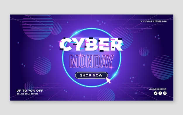 Social-media-beitragsvorlage für den cyber-monday-verkauf