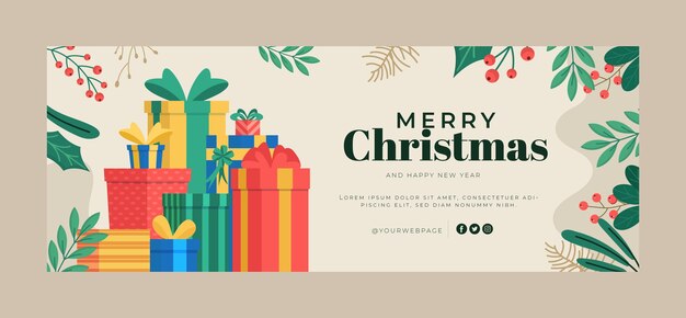 Social-Media-Cover-Vorlage für die Feier der Weihnachtszeit