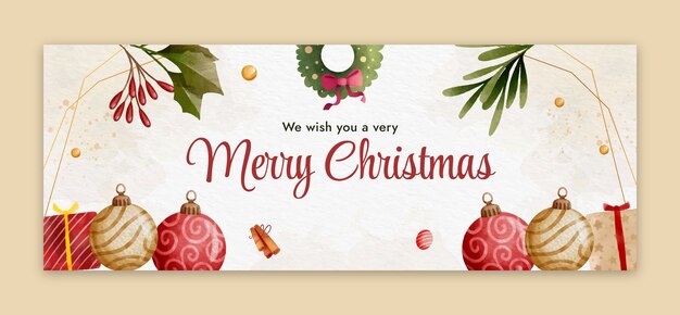 Social-Media-Cover-Vorlage für die Feier der Weihnachtszeit