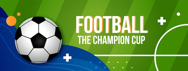 Social-Media-Cover-Vorlage für Gradienten-Fußball