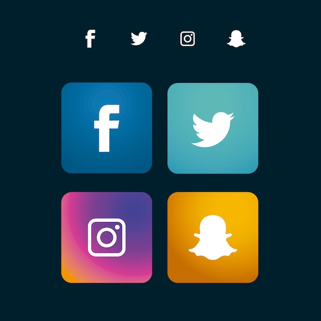 Social Media Icon Sammlung