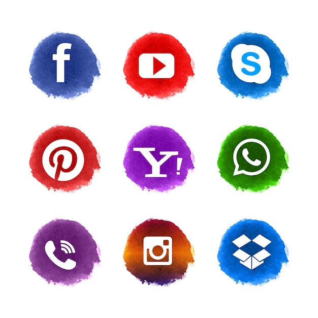 Kostenloser Vektor social media icon-set