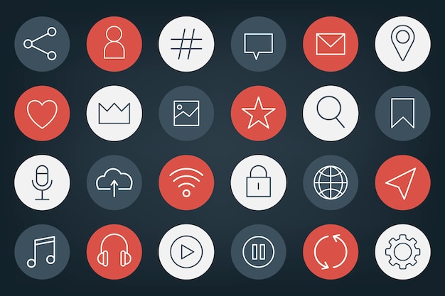 Social media-icon-set