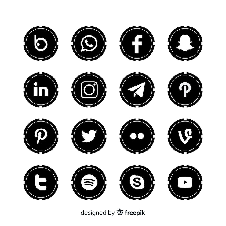 Kostenlose Vektor social media-logo-sammlung