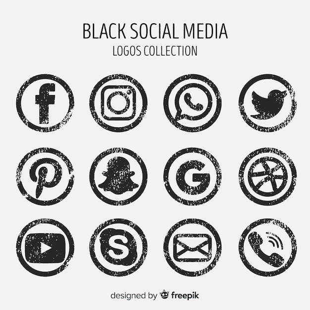 Kostenloser Vektor social media-logo-sammlung