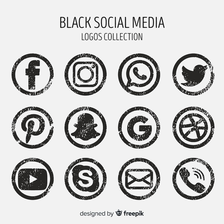Kostenlose Vektor social media-logo-sammlung