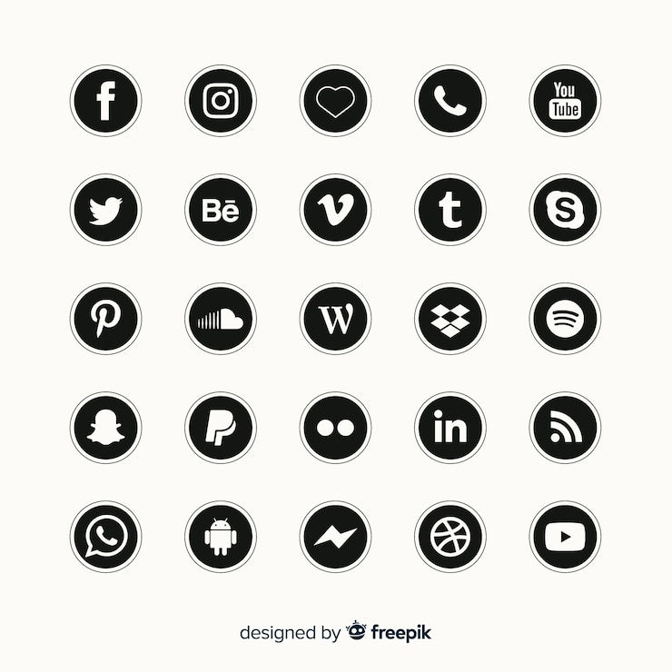 Kostenlose Vektor social media-logo-sammlung