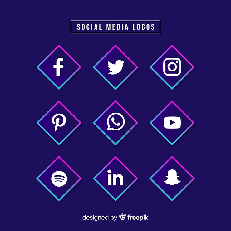 Kostenlose Vektor social media-logo-sammlung