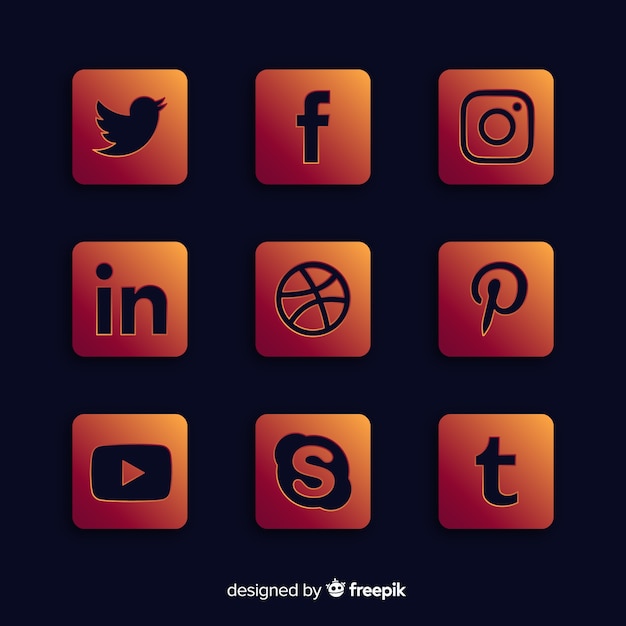 Social media-logo-sammlung