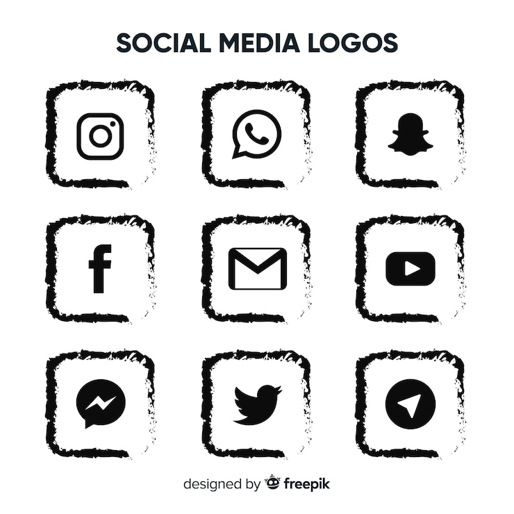 Kostenlose Vektor social media-logo-sammlung
