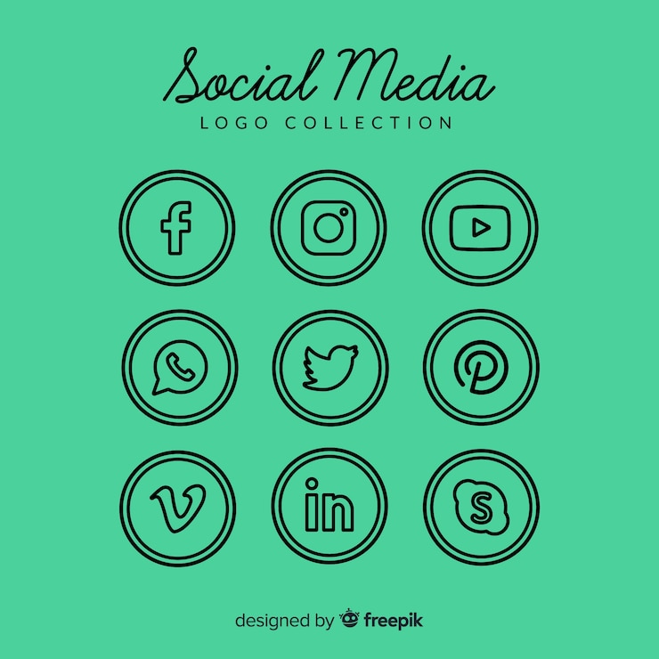 Kostenlose Vektor social media-logo-sammlung