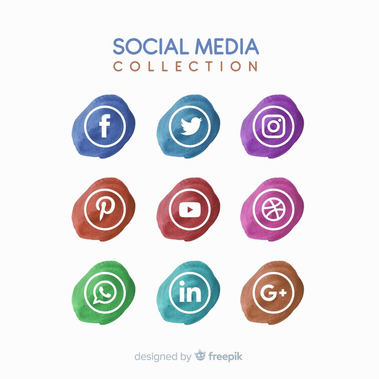 Kostenlose Vektor social media-logo-sammlung