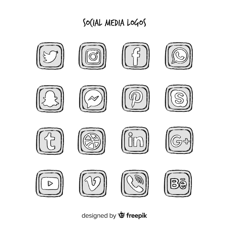 Kostenlose Vektor social media-logo-sammlung