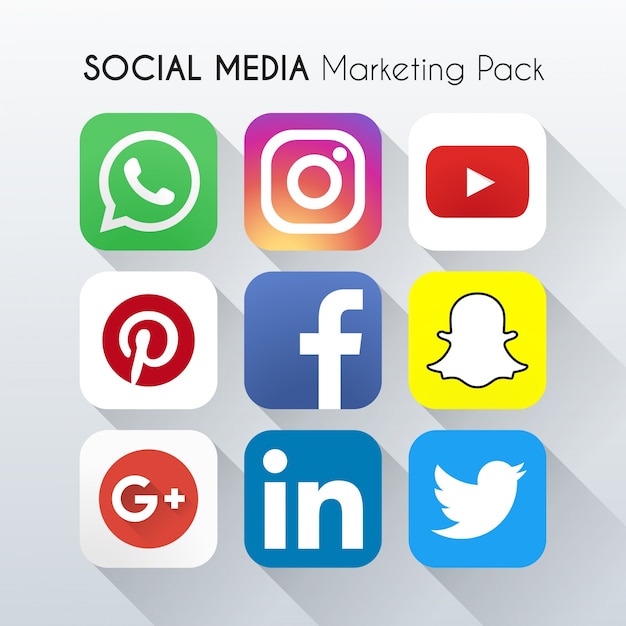 Kostenloser Vektor social media marketing icon vektor