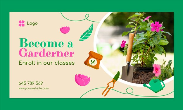 Social-Media-Promo-Vorlage für Gartenarbeit und Anbau