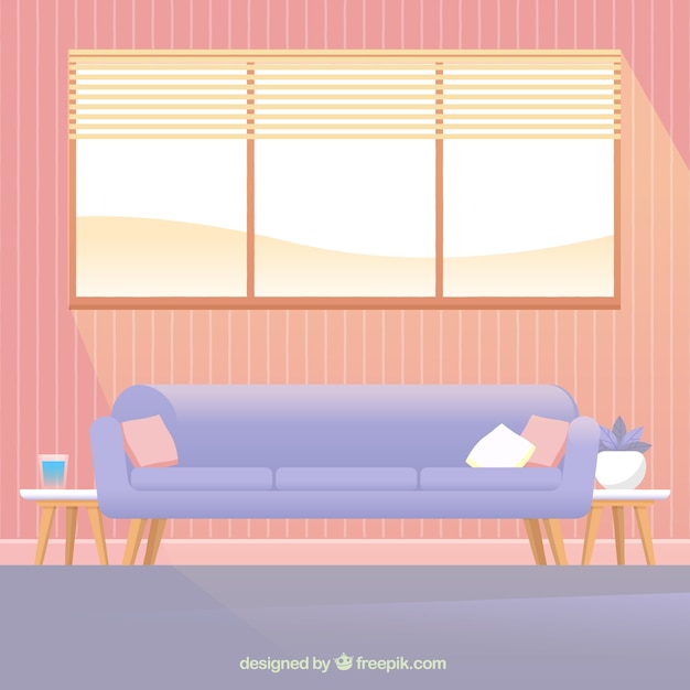 Sofa und fenster im haus interieur