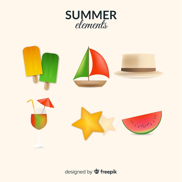 Sommer-element-sammlung