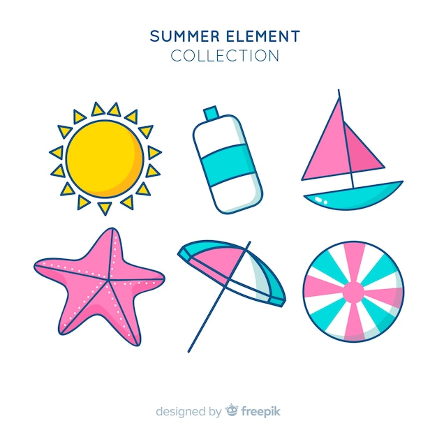 Sommer-element-sammlung