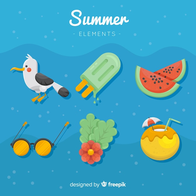 Sommer-element-sammlung