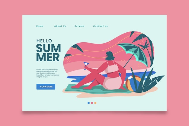 Sommer landing page vorlage