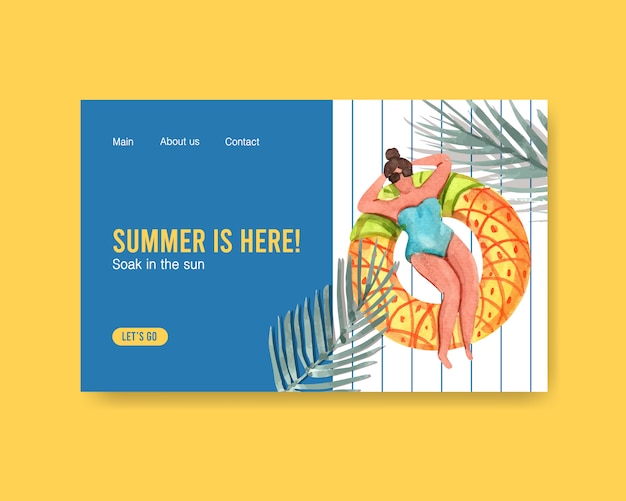 Sommer landing page vorlage