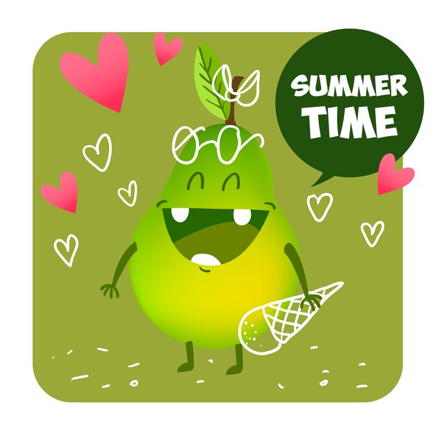 Sommer-Obst-Hintergrund-Design