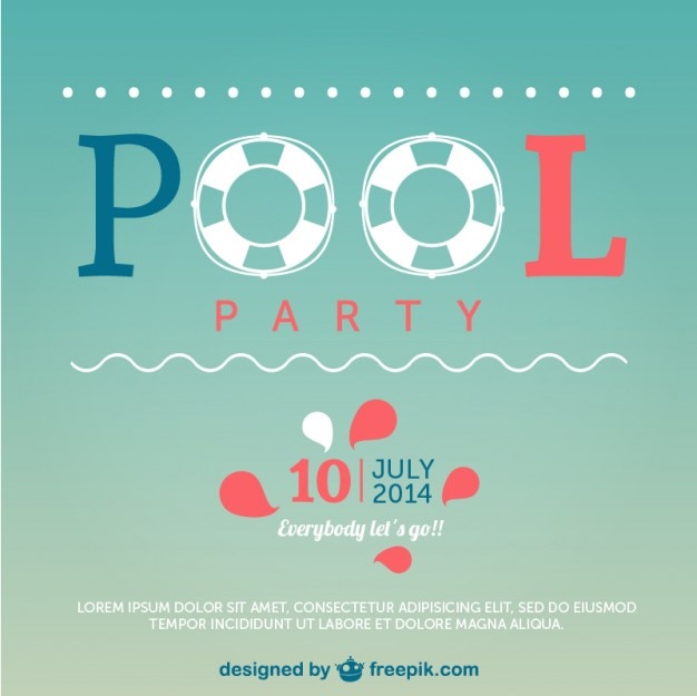 Sommer-pool-party-plakat