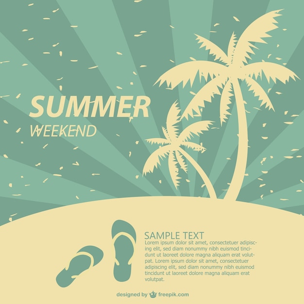 Sommer poster tropischen design