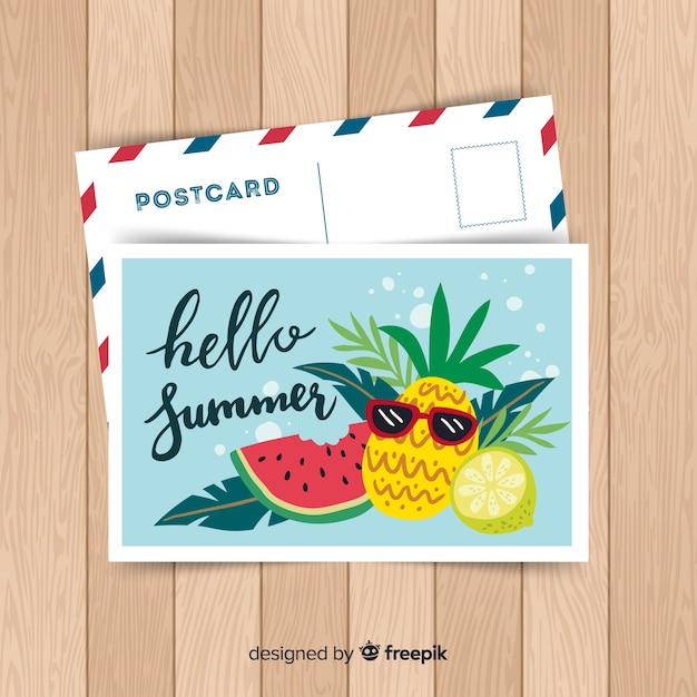 Sommerferien-postkarte