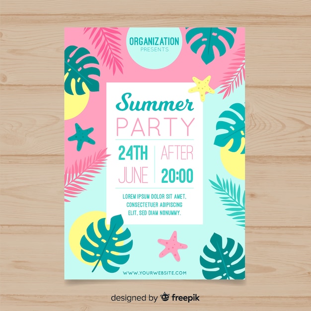 Sommerfest flyer vorlage