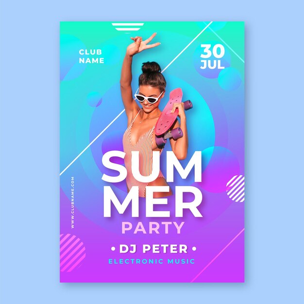 Sommerfestplakatvorlage mit Foto