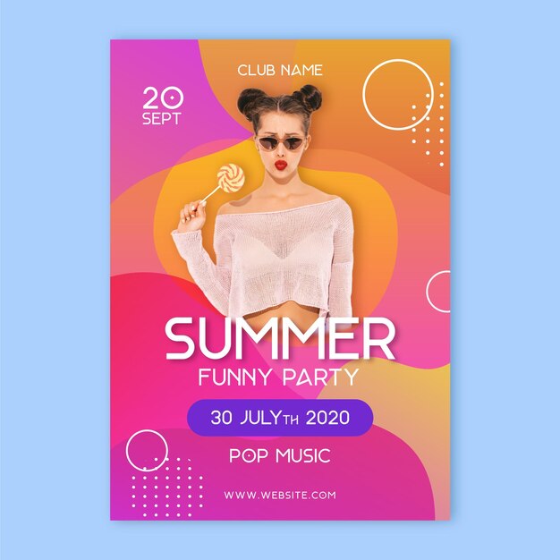 Sommerfestplakatvorlage mit Foto