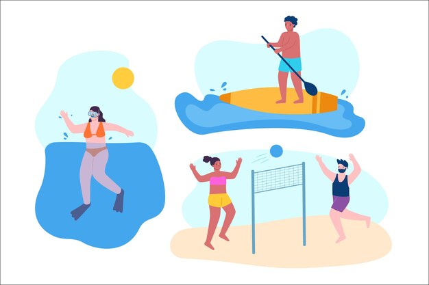 Sommersport mit Menschen