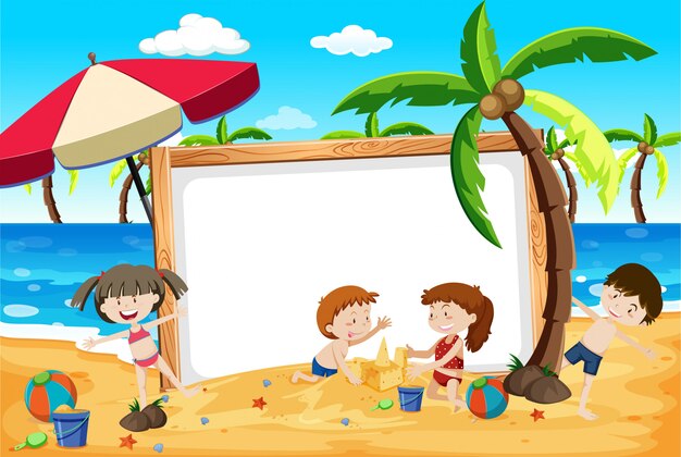 Sommerstrand Kinder Banner