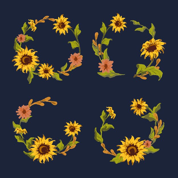 Sonnenblumenkranz-Sammlung