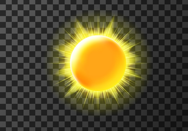 Kostenlose Vektor sonnenscheibe mit strahlen