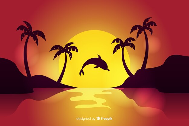 Bilder Sonnenuntergang Delphin Gratis Vektoren Fotos Und Psds