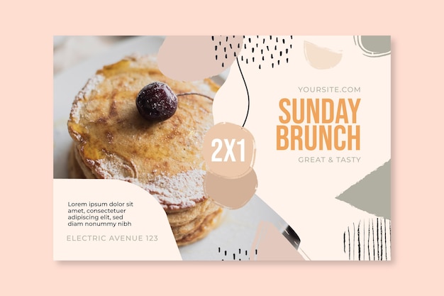 Sonntag Brunch Food Restaurant Banner Vorlage