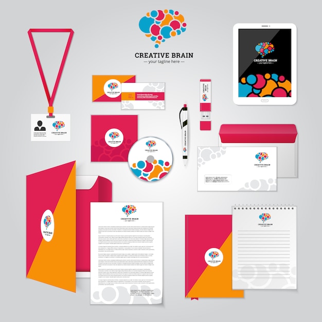 Kostenloser Vektor soziale beziehung und corporate identity poster