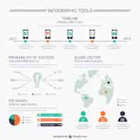 Kostenloser Vektor soziale medien infografik-elemente