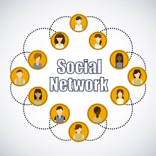 Kostenloser Vektor soziales netzwerk-konzept