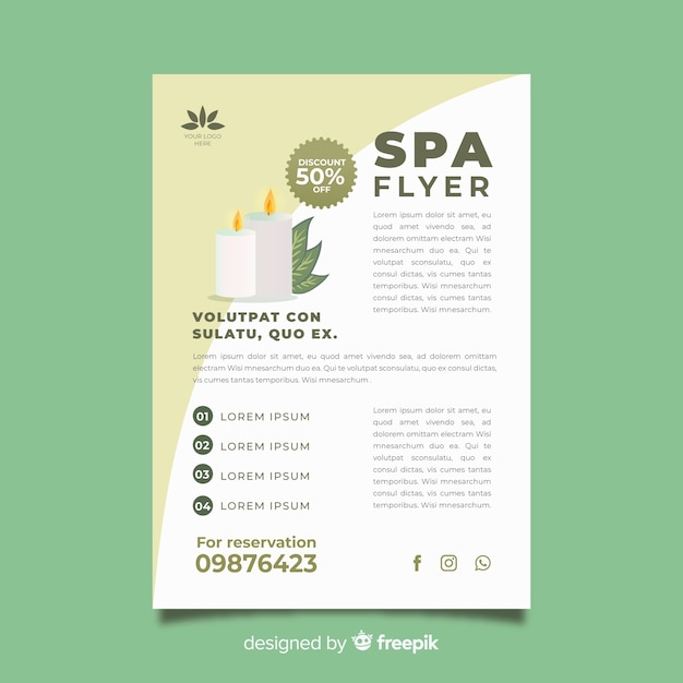 Spa-flyer-vorlage