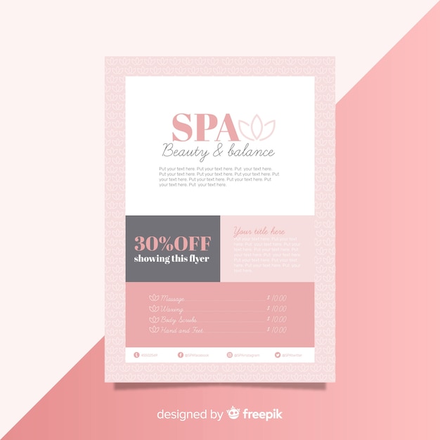 Spa-flyer-vorlage