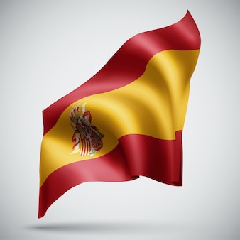 Spanien, vektor-3d-flagge isoliert auf weißem hintergrund